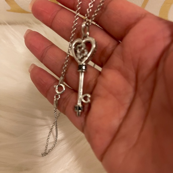 Open Hearts by Jane Seymour 0.065 CT. T.W. Black Diamond Pendant + 20” chain 925 - Picture 11 of 13